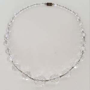 VINTAGE 1930s Czech Glass Bead Necklace Retro